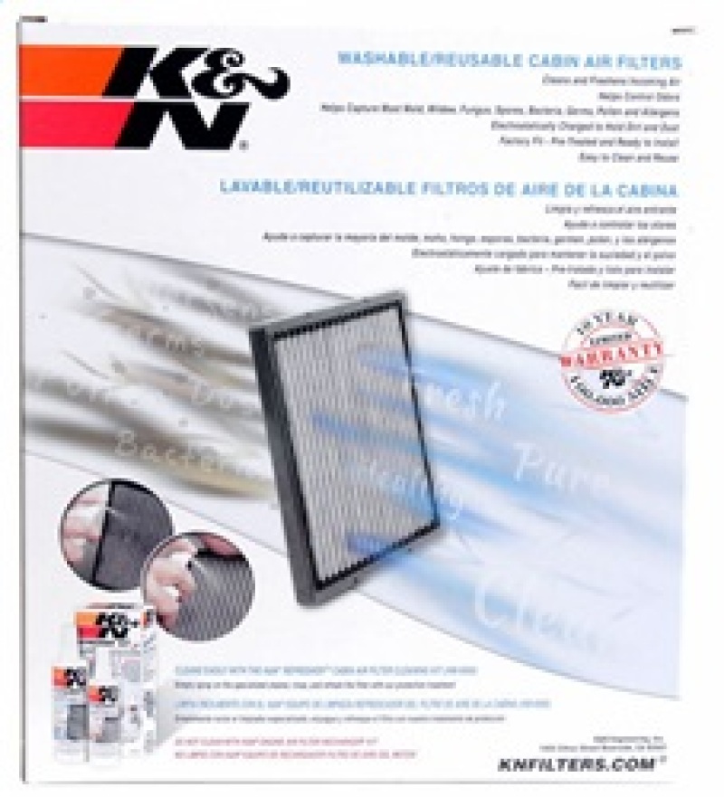 Acura CL Cabin Air Filter (2) - K&N Engineering - Washable/Reusable - `01-`03